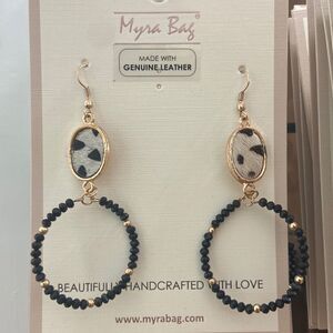 Genuine leather earrings